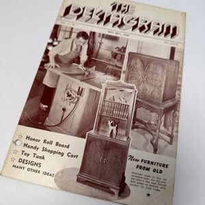 Vintage 1943 The Deltagram Woodworking Magazine – WWII Era Craftsmen